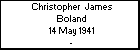 Christopher  James Boland