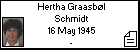 Hertha Graasb�l Schmidt