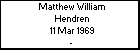 Matthew William Hendren