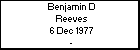 Benjamin D Reeves
