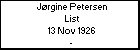 J�rgine Petersen List