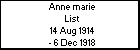 Anne marie List